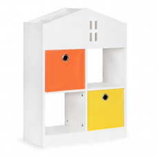 Raft pentru depozitare jucării ECOTOYS - alb/portocaliu/galben Preview
