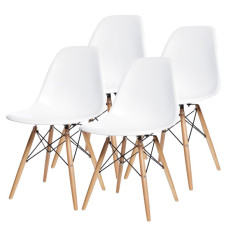 Set scaune - 4 bucăți - alb - ModernHome Preview