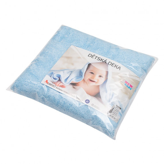 Pătură pentru copii  90x80 cm - NEW BABY - albastru