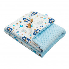 Pătură pentru copii - Minky 102x80 cm - NEW BABY - ursuleț albastru Preview