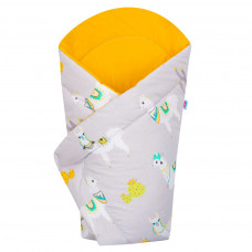 Păturică bebe tip plic - NEW BABY - lamă - gri/galben Preview