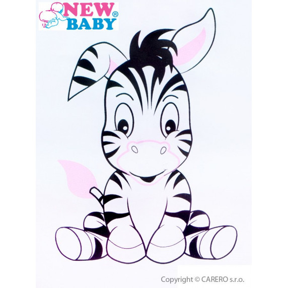 Fotoliu pentru copii zebră - roz - New Baby 