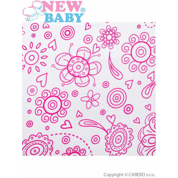 Cărucior pentru păpuși Natalka Retro, 2in1, multifuncțional, pink-alb NewBaby