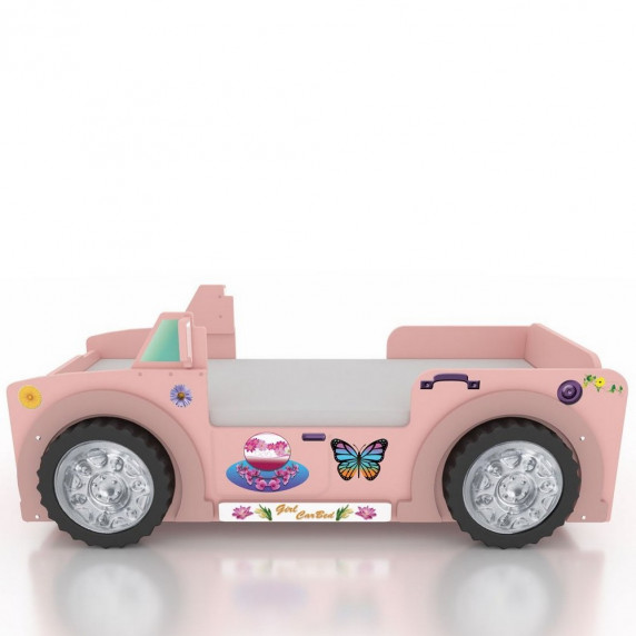 Pat pentru copii Jeep Inlea4Fun - roz