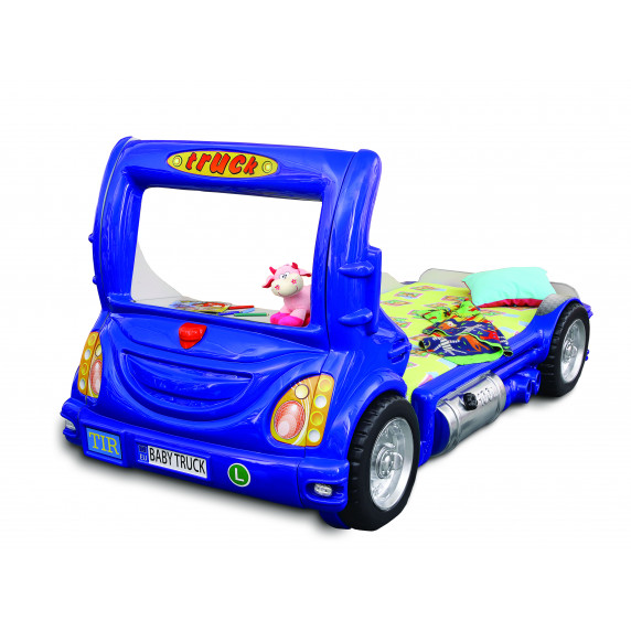 Pat pentru copii Camion Inlea4Fun - albastru