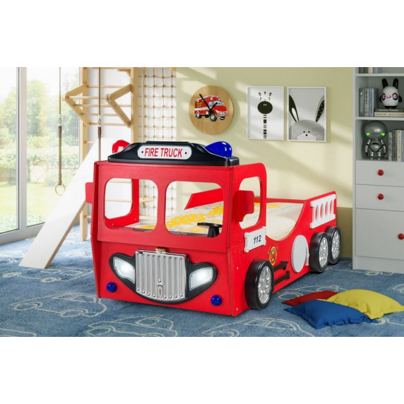 Pat pentru copii - mașină pompier - Inlea4Fun