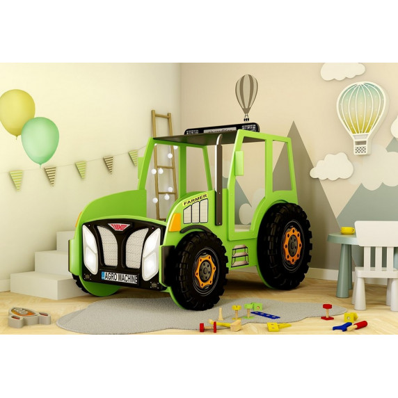 Pat pentru copii - tractor Farmer - verde - Inlea4Fun