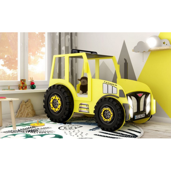 Pat pentru copii - tractor Farmer - galben - Inlea4Fun