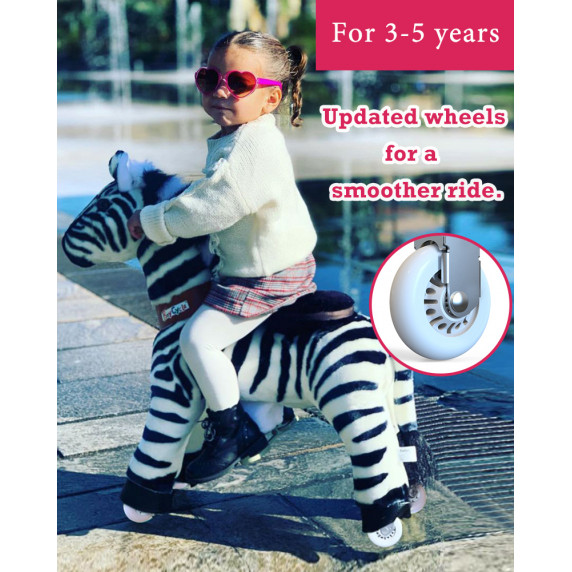 Ponei cu trap - zebră - PonyCycle 2021 - mare