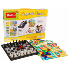 Joc de societate magnetic 18în1 - Inlea4Fun MAGNETIC GAMES Preview