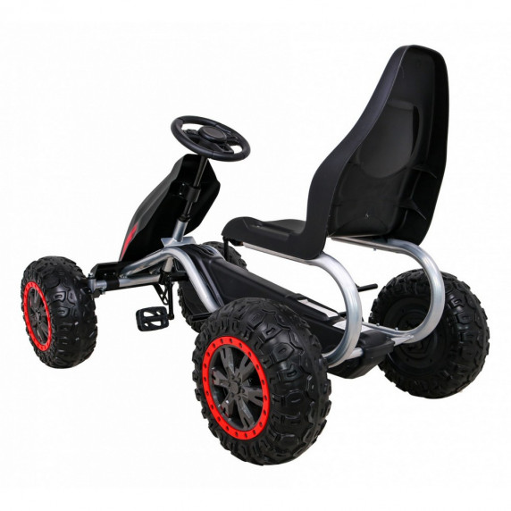 Kart cu pedale - negru - Inlea4Fun STRONG