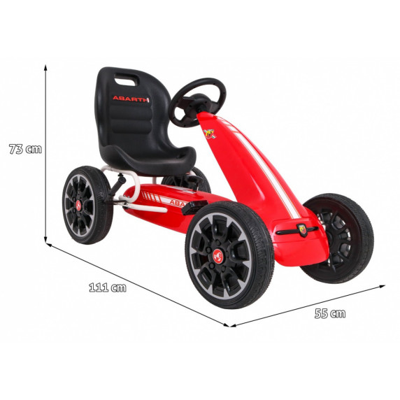 Kart cu pedale - roșu - Inlea4Fun ABARTH