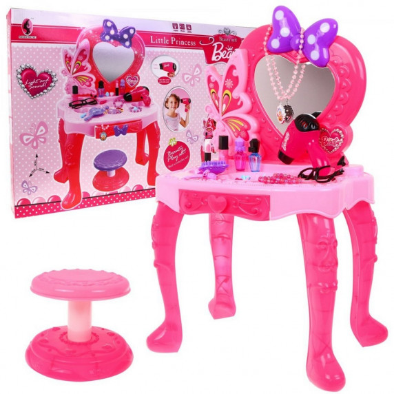 Masă de toaletă pentru copii cu scaun Little Princess Inlea4fun