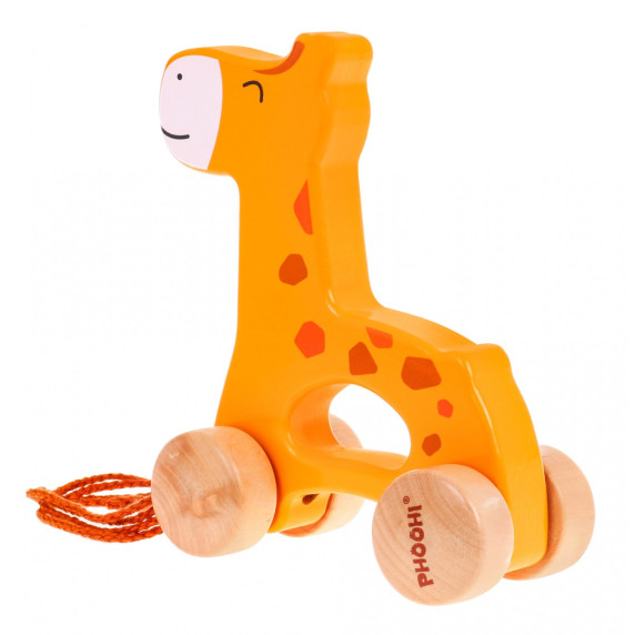 Jucărie de tras -  girafă - Inlea4Fun Pull Along Giraffe