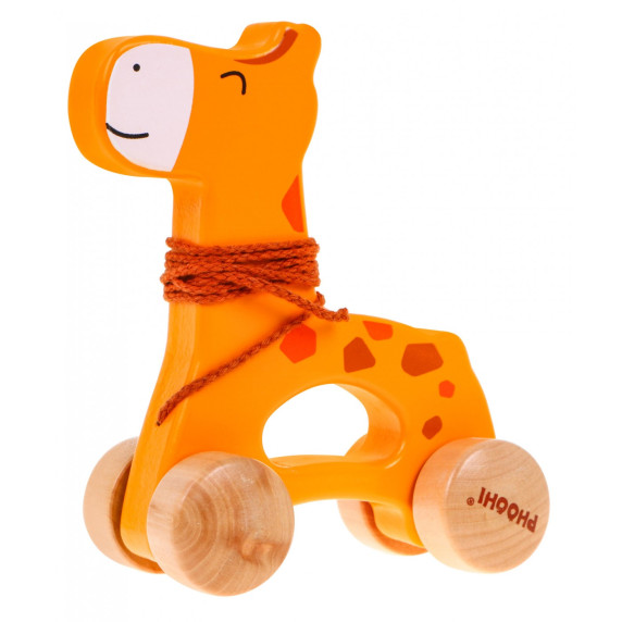 Jucărie de tras -  girafă - Inlea4Fun Pull Along Giraffe