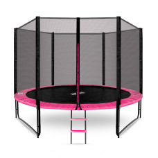 Trambulină cu diametrul de 305 cm,  plasă de protecție exterioară și scară - AGA SPORT PRO MRP1010PINK - roz Preview