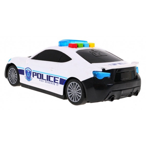Mașină de poliție, mașini mici, efecte lumină și sunet 