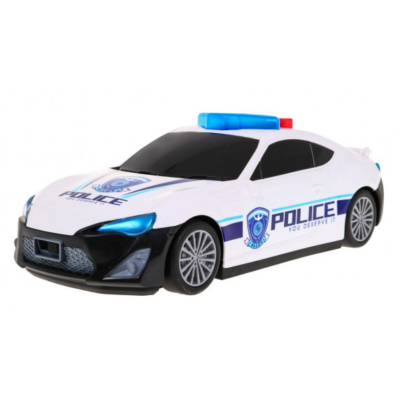 Mașină de poliție, mașini mici, efecte lumină și sunet 