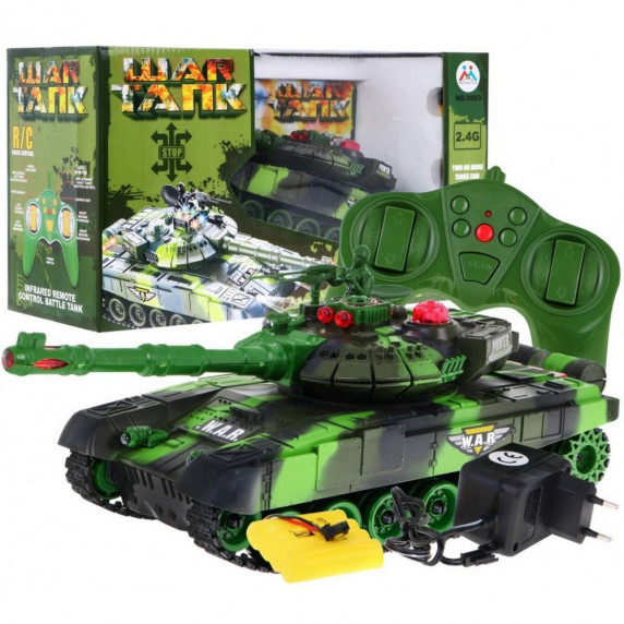 Tanc cu telecomandă - verde - RC Tank WAR Camouflage