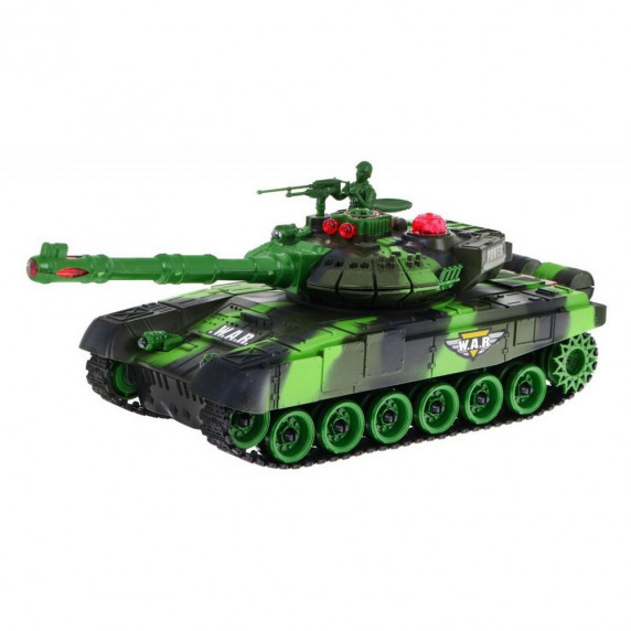 Tanc cu telecomandă - verde - RC Tank WAR Camouflage