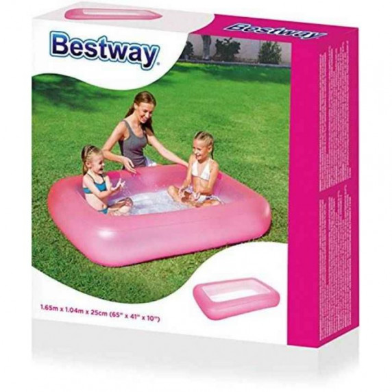 Piscină gonflabilă pentru copii - 165x104x25 cm BESTWAY 51115 - roz
