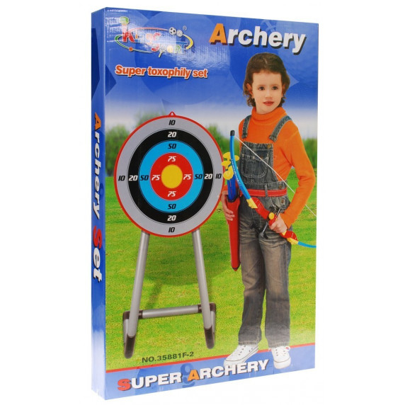 Set arc cu țintă și ventuză - Inlea4Fun Super Archery