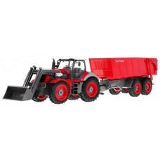 Tractor agricol cu remorcă și telecomandă - 1:28 - roșu Preview