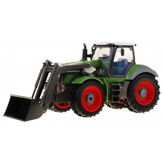 Tractor agricol cu remorcă și telecomandă - 1:28 - verde