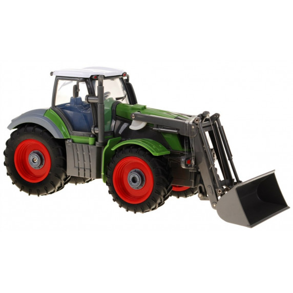 Tractor agricol cu remorcă și telecomandă - 1:28 - verde