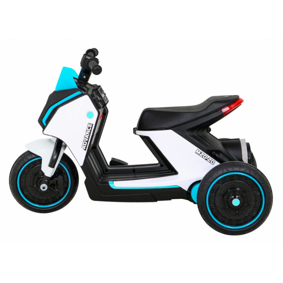 Motocicletă electrică - alb/negru/albastru - ADVANCE