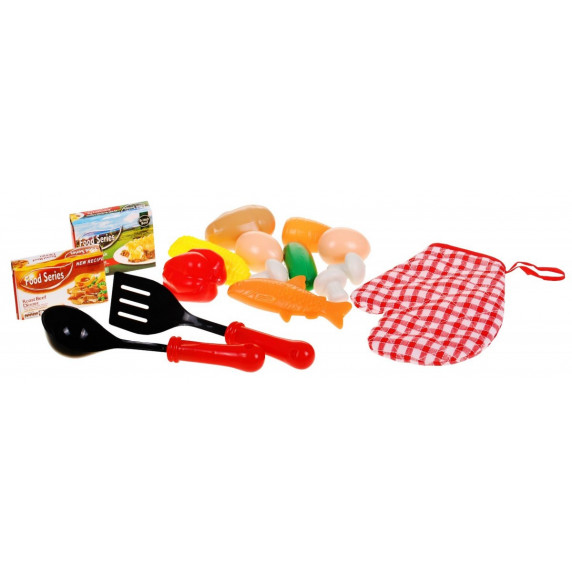 Set de gătit pentru copii, cu ustensile, oale, multe accesorii, Kitchen Set Inlea4Fun