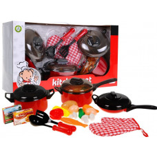 Set de gătit pentru copii, cu ustensile, oale, multe accesorii, Kitchen Set Inlea4Fun Preview