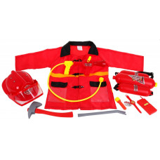 Costum de pompier  - roșu - Inlea4fun Preview
