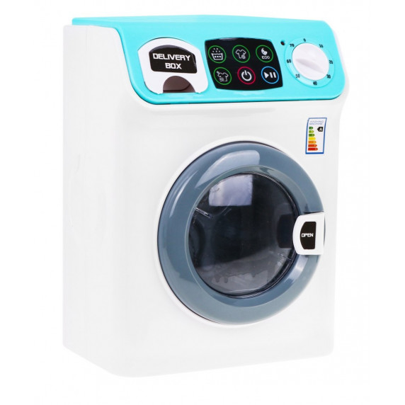 Mașină de spălat rufe de jucărie - alb/albastru - Inlea4fun