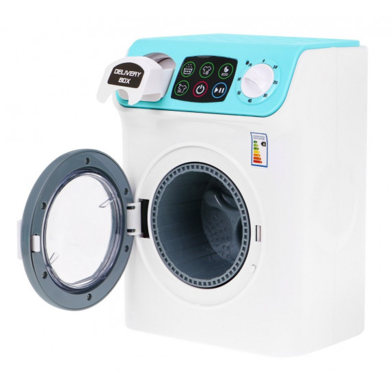 Mașină de spălat rufe de jucărie - alb/albastru - Inlea4fun