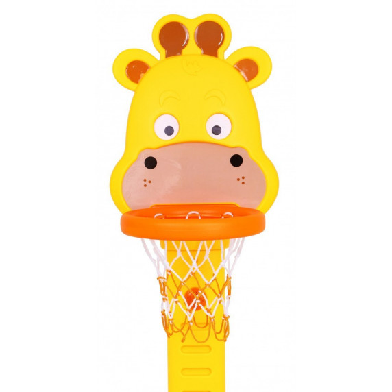 Set baschet pentru copii, formă de girafă, reglabilă, cu accesorii Inlea4fun 