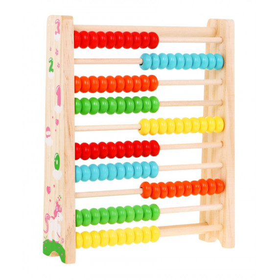 Abac din lemn cu bile colorate - Inlea4Fun OHYE