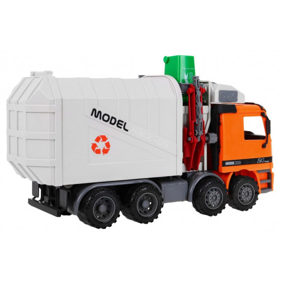 Mașină de gunoier 37 cm Inlea4Fun Garbage Truck