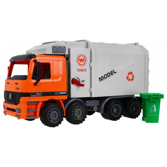 Mașină de gunoier 37 cm Inlea4Fun Garbage Truck