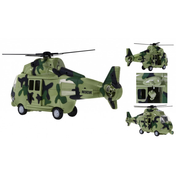 Elicopter militar cu efecte de lumină și sunet - Inlea4Fun