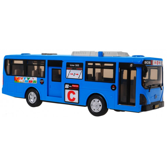 Autobuz de jucărie - albastru -  Inlea4Fun CITYBUS