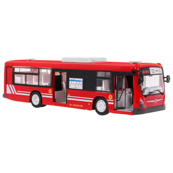 Autobuz cu telecomandă 1:20 - roșu - Inlea4Fun