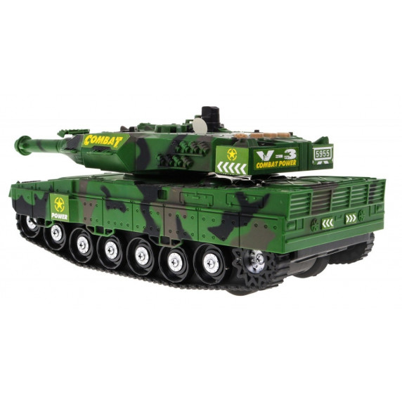 Tanc de jucărie - verde - Inlea4Fun Main Tank Combat
