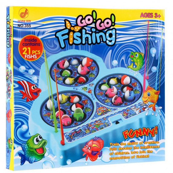 Set de pescuit pentru copii - Inlea4Fun FUNNY FISHING - albastru
