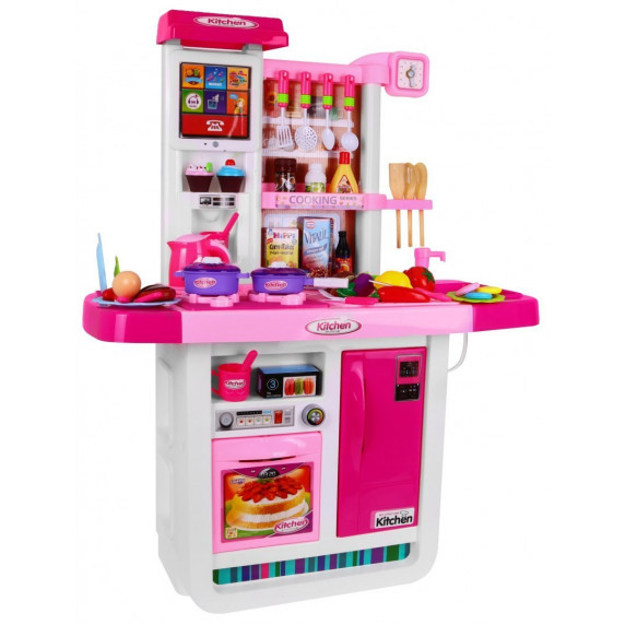 Bucătărie cu efecte sunet și lumini și multe accesorii, Delicous Dressing Inlea4Fun - roz
