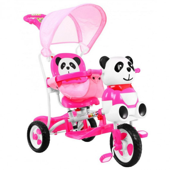 Tricicletă pentru copii - panda - roz - Inlea4Fun