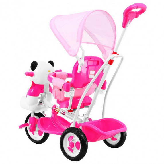 Tricicletă pentru copii - panda - roz - Inlea4Fun