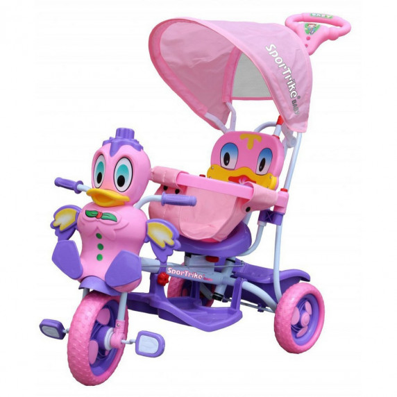 Tricicletă pentru copii- rață - roz - Inlea4Fun
