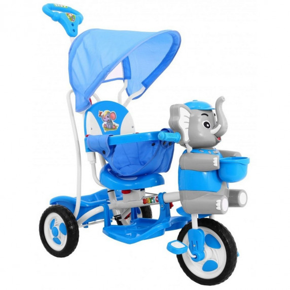 Tricicletă pentru copii - elefant - albastru - Inlea4Fun Happy Elephant