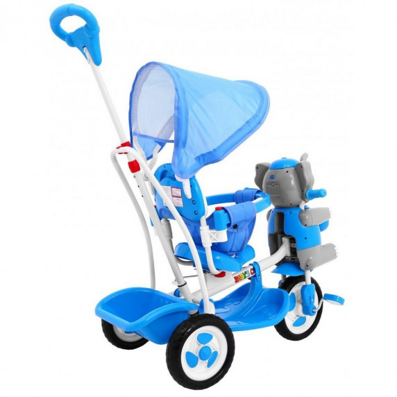 Tricicletă pentru copii - elefant - albastru - Inlea4Fun Happy Elephant